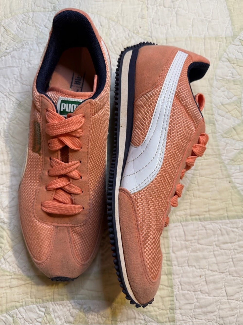 PUMA Whirlwind Classic Sneakers in a Desert Flower/White: Size 6
